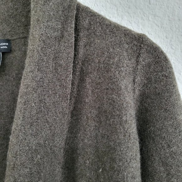 Adrienne Vittadini Merino Wool Grey Cardigan Sweater SZ S - Picture 2 of 7
